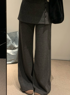 韩系大长腿可脱卸屁帘筒喇裤百搭加绒加厚遮胯显瘦休闲裤G77321DY