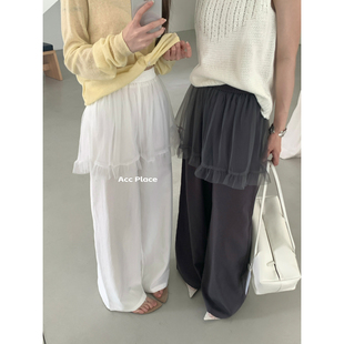 3336 韩系百搭网纱屁帘阔腿休闲裤 ACC.JD焦点 26年春款