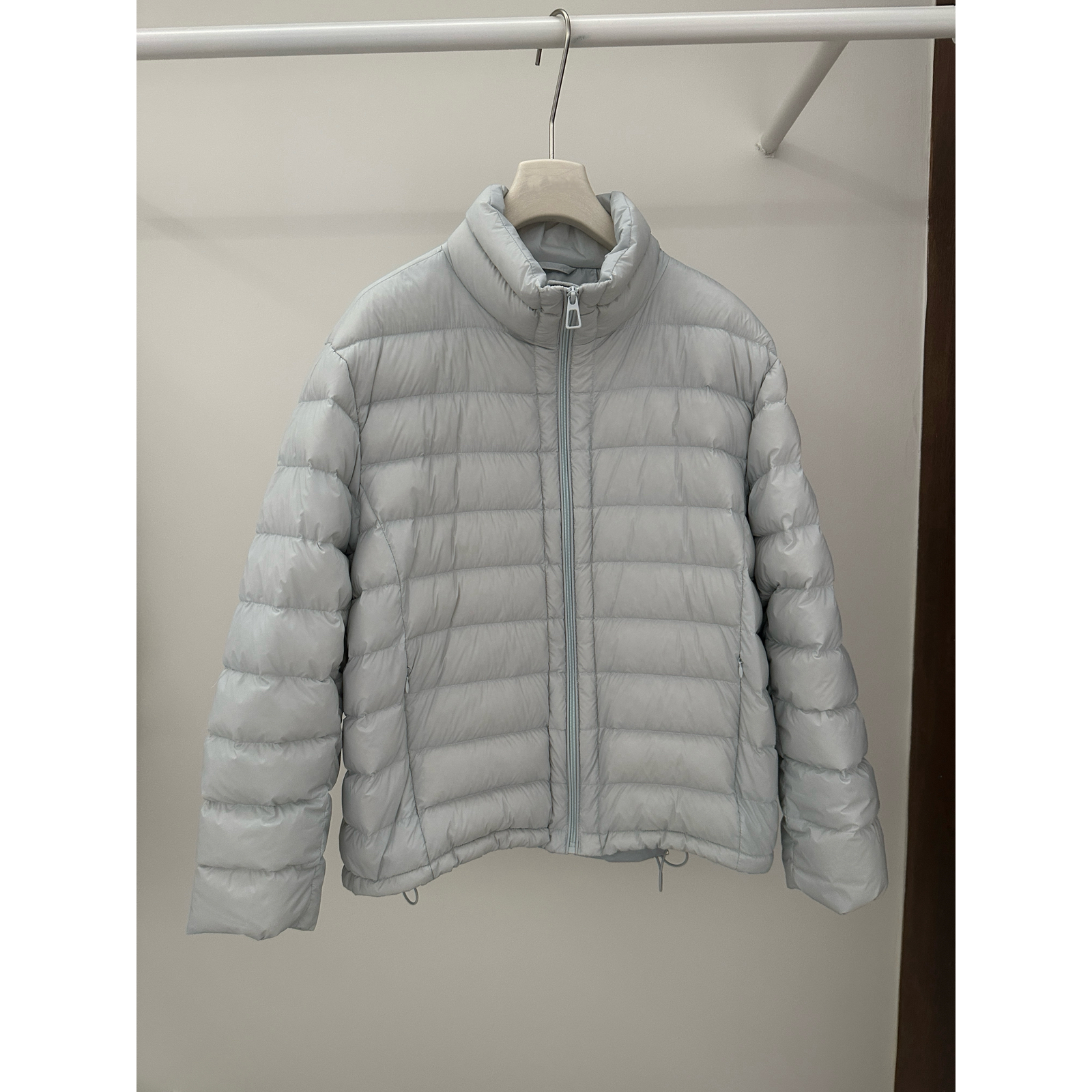 韩系洋气超轻排骨宽松简约立领拉链保暖白鸭绒羽绒服GURU8512