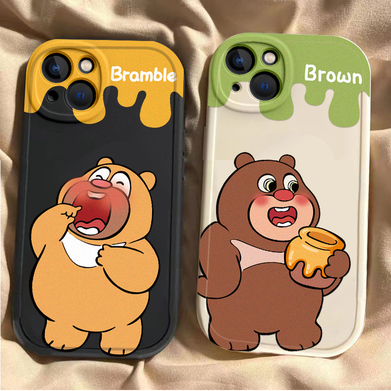 适用于红米Note13R壳RedmiNote13RPro蜂蜜小熊保护套Redmi小米RPor新款Noto硅胶外壳Nont防摔RPr0全包Not