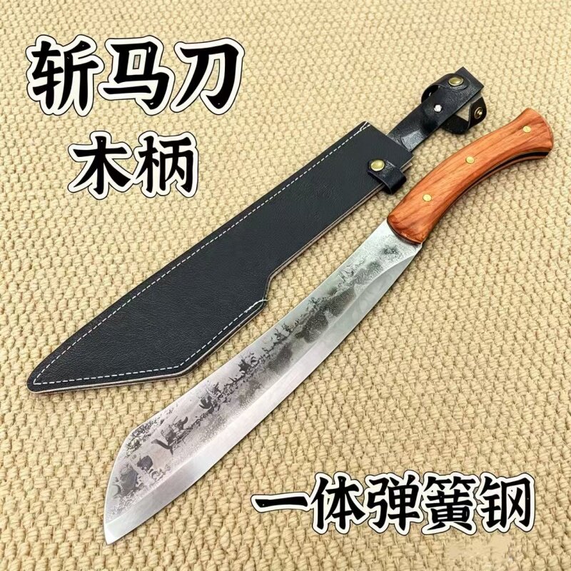 户外一体短刀防身刀剑荒野求生刀剑龙泉唐横刀高锰钢冷兵器未开刃