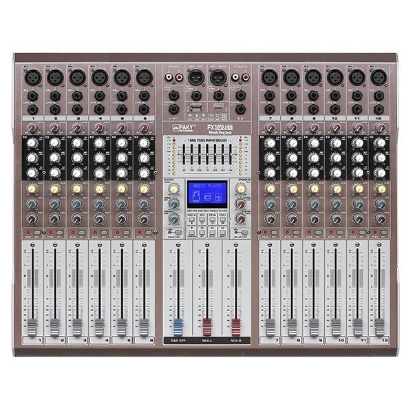 PAKY佰奇品牌FX1202-USB 专业调音台舞台专用12路MP3带均衡带效果