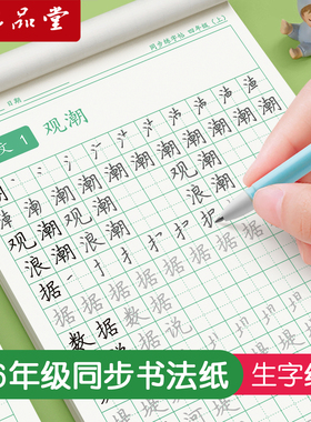 四年级练字帖上册下册每日一练语文同步字帖人教版小学生儿童专用五年级六年级钢笔书写楷书硬笔书法练字本写字生字组词描红练习