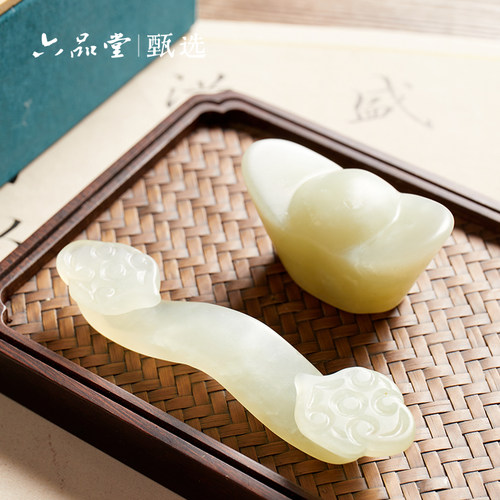 岫玉笔搁多功能书法玉石笔架