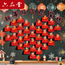 新年元 饰墙贴贺卡生日小学生祈愿加油祝福小卡片 旦班级布置教室装