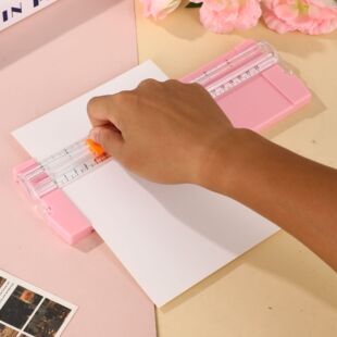 六品堂裁纸器小型裁纸刀切纸机办公裁纸机A4A5切纸刀手工迷你照片剪裁切纸器双向刀头裁剪割纸刀切割器裁切机