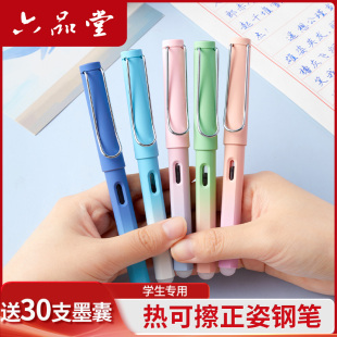 六品堂热可擦钢笔小学生三年级专用热可擦墨囊可替换套装 练字书法硬笔尖书法三四年级上册初学者练字可擦钢笔