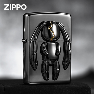 官方礼盒煤油防风 原装 黑冰闪耀黑兔 zippo打火机 七夕节礼物 正品