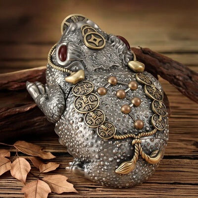 zippo打火机三足金蟾招财进宝