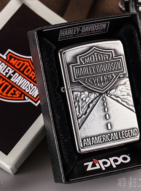 原装芝宝zippo打火机 花砂哈雷美国传奇 赛车道公路20229定制刻字