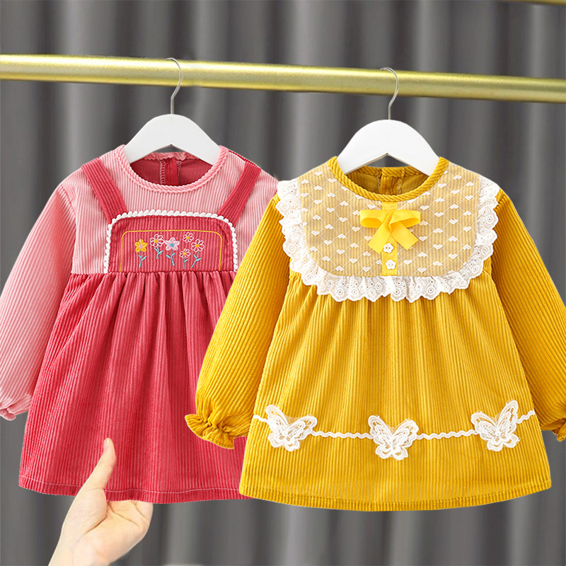 儿童罩衣女宝宝外穿洋气公主裙反穿衣幼儿园吃饭围兜长袖防水