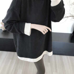 【大萌家】我的秋冬常态 无限好穿的假两件德绒上衣保暖中长款tee