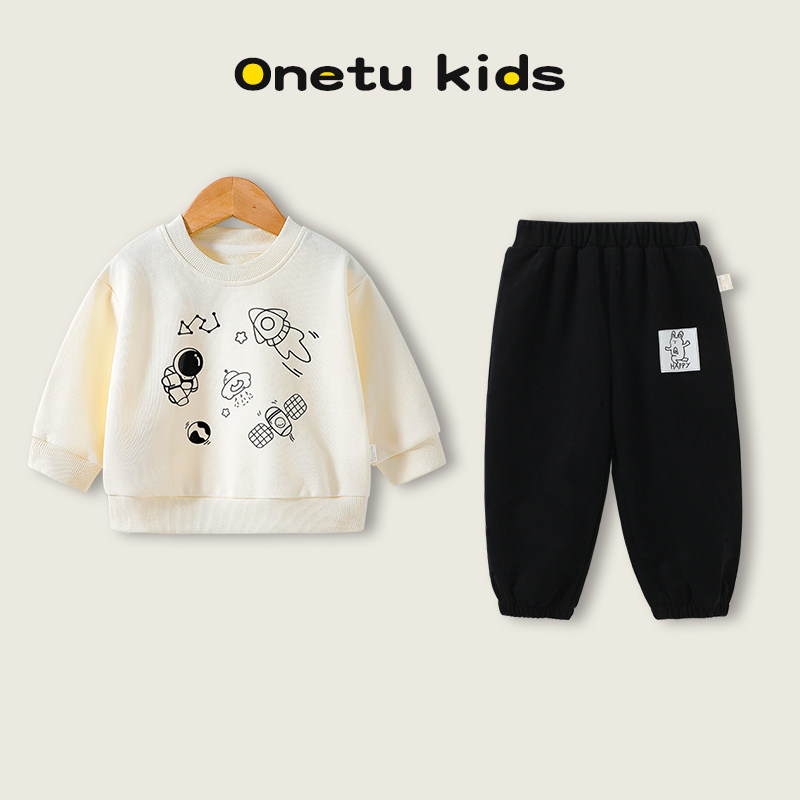 2件装男童春装外套卫衣套装春季裤子两件套儿童休闲宝宝新款衣服