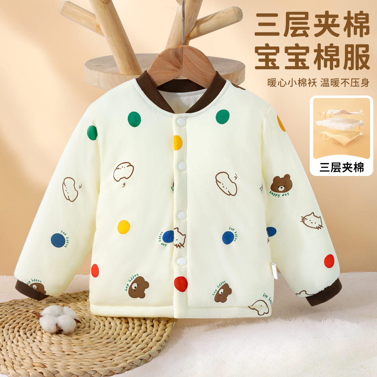 宝宝棉服儿童冬季加厚时尚袄子