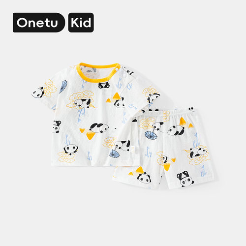 纯棉家居服网眼夏季薄款短袖套装