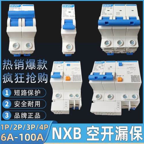 空开漏保正泰漏电断路器1P162P63