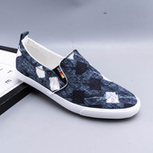 一脚蹬夏季 透气休闲鞋 轻便百搭潮流帆布鞋 猎友花布男鞋 男低帮板鞋