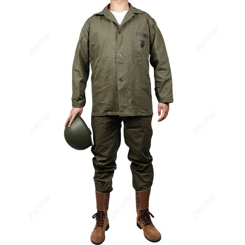ZWJPW/美式复古USMC HBT套装 重演血战钢锯岭诺曼底登陆复刻工装 - 封面