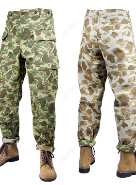 ZWJPW/美式复古猎鸭双面迷彩ARMY HBT裤子HBT人字纹 复刻工装裤