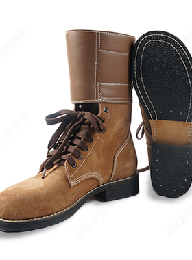 美式复古靴M1943长靴ARMY 复古翻毛长靴装备 复刻男士牛皮靴