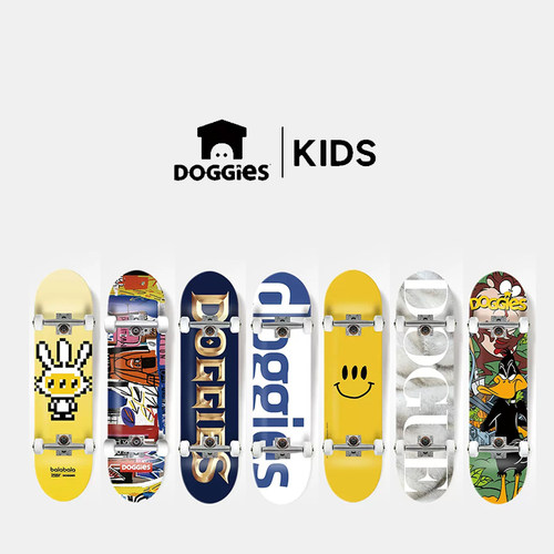 DOGGIES儿童双翘滑板专业3到12岁