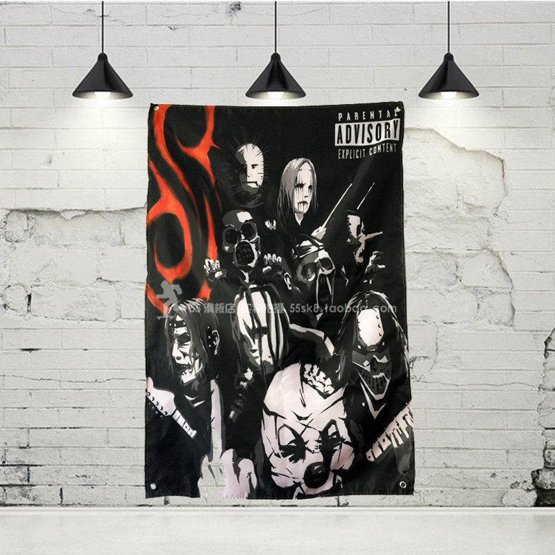 活节SLIPKNOT乐队摇滚挂布挂旗 酒吧装饰壁挂 窗帘工作室主题酒店|msdalam kategori Aksesori rumah, mural - dari Buy2taobao.com untuk memberikan perkhidmatan ejen Taobao profesional membeli