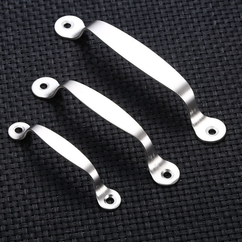 不锈钢拉手把手抽屉橱柜柜门衣柜推拉门加厚明弓形装简约大小拉手