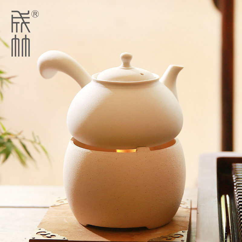 成竹功夫茶壶陶瓷器侧白泥耐热