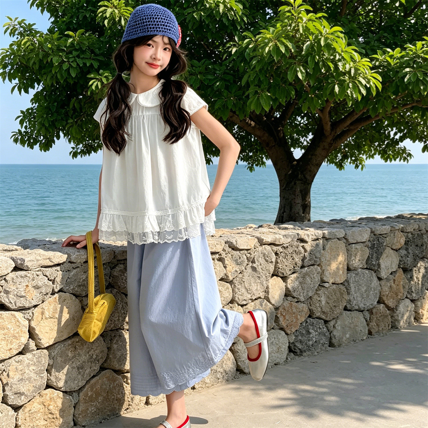 纯棉薄款~女童夏装套装小女孩