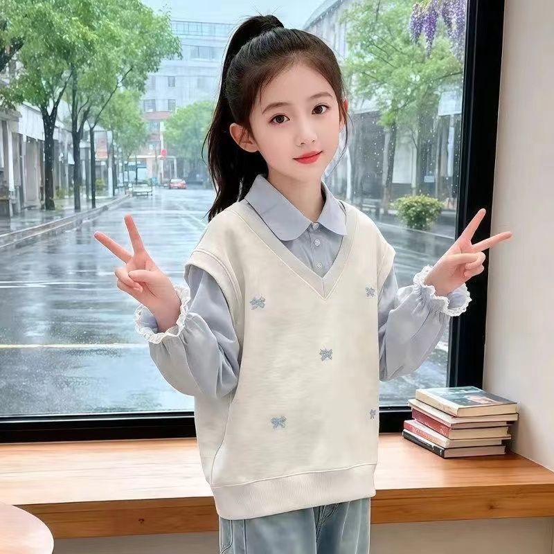 女童学院风上衣少女小女孩套装