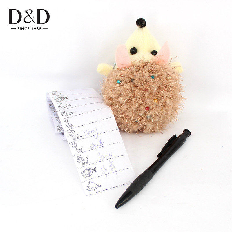 卡通名字带diy缝纫手写儿童布贴记号色盲用颜色条100格/包