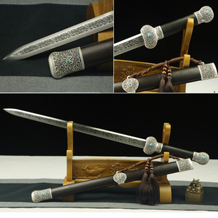 龙泉市宝剑唐剑小唐剑短剑防身一体刀剑冷兵器工艺品摆件未开刃