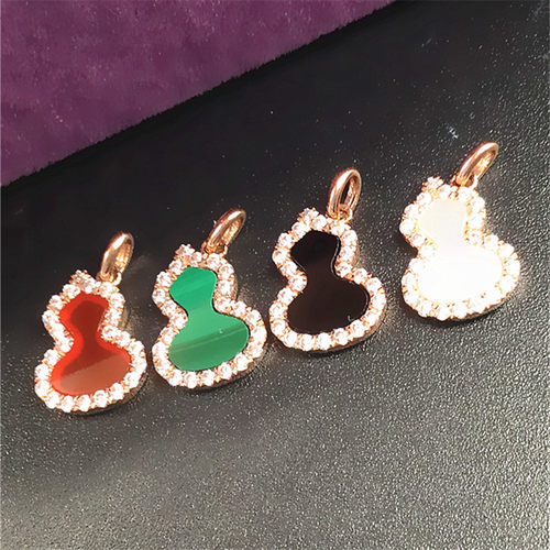 雅思镶嵌锆石小号葫芦吊坠
