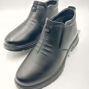 道州牌棉鞋中老年男式棉皮鞋2025年冬季新款加绒保暖道县皮鞋5126