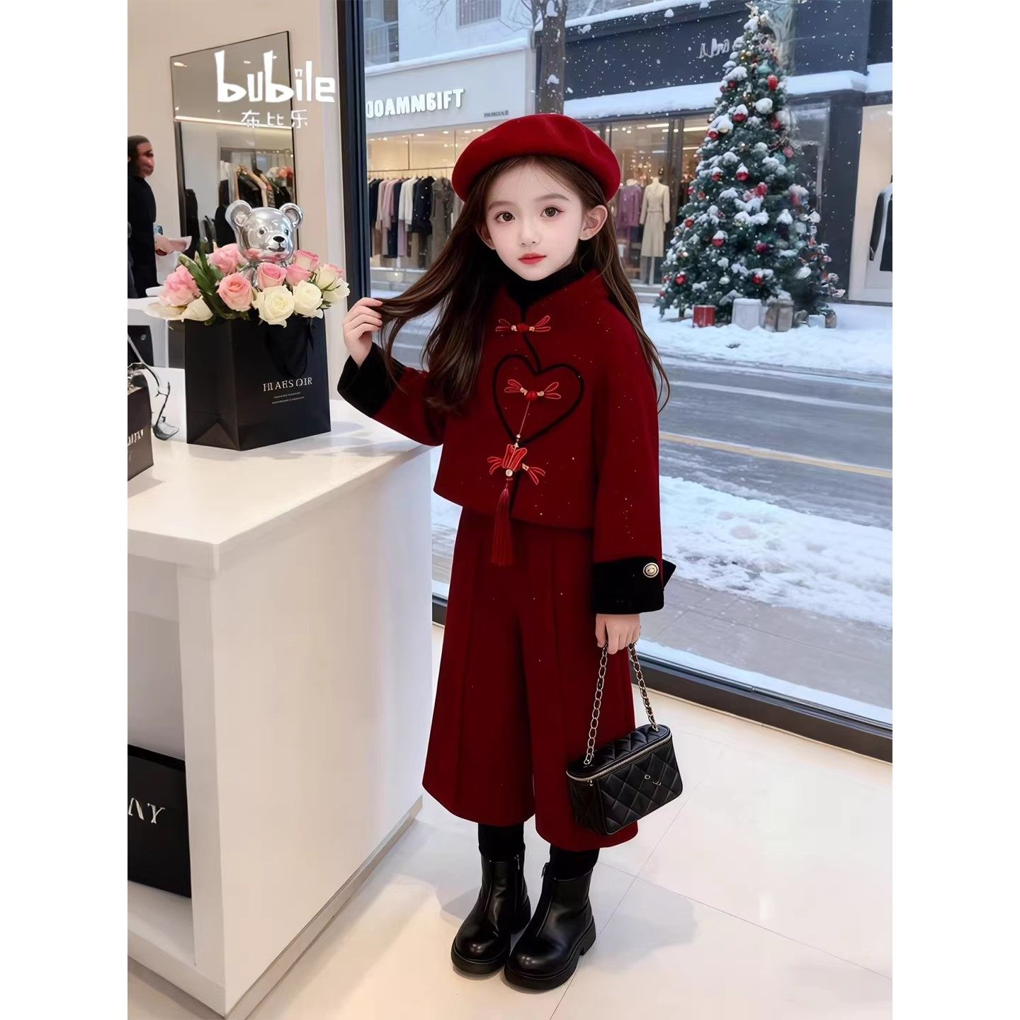 女童拜年服套装2025冬季新款中国风过年服儿童新中式加绒两件套,童装/婴儿装/亲子装,套装,淘宝优惠券,粉丝福利购,淘宝优惠卷