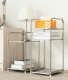 不锈钢脸盆架落地式 卫生间盆收纳架厨房厕所浴室置物架 包豪斯风格