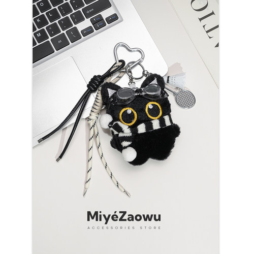 【弥野造物】潮酷眼镜黑色小猫咪