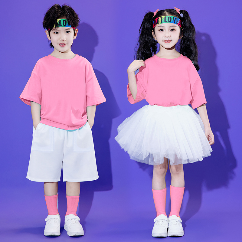儿童啦啦队运动会开幕式表演服装中小学生拉拉操演出服班服