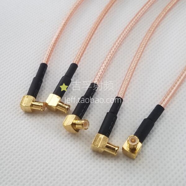 50欧姆MCX-JW双头同向弯公头RG316镀银连接线约2.5mm粗定制类型