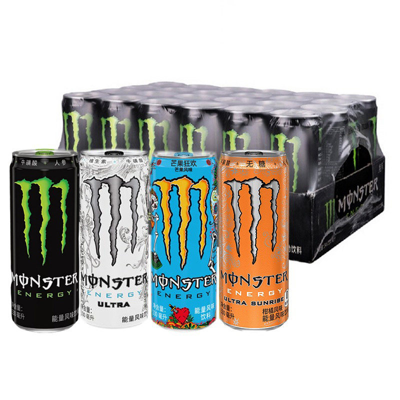 可口可乐 魔爪原味白爪芒果330ml*24罐能量型 维生素能量风味饮料