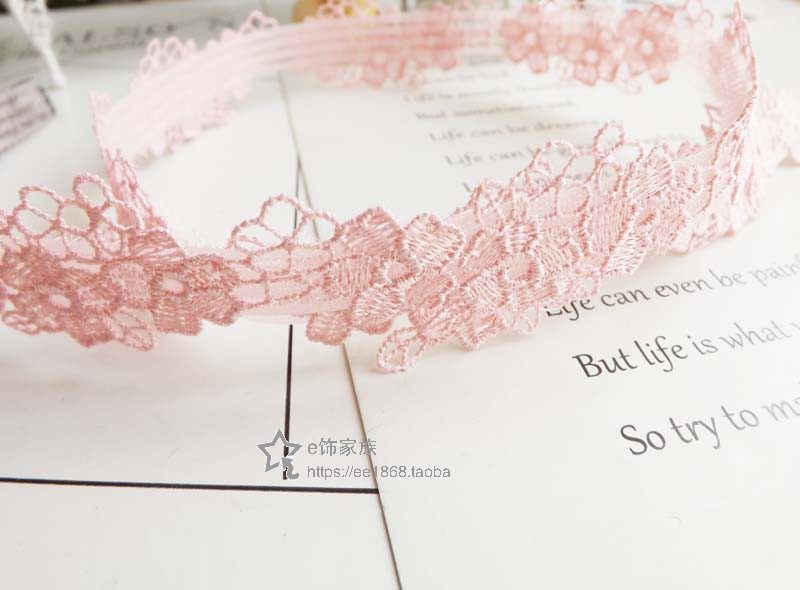 {28元包邮}粉色蕾丝镂空花朵软头箍发箍碎发固定魔法贴洗脸粘发贴