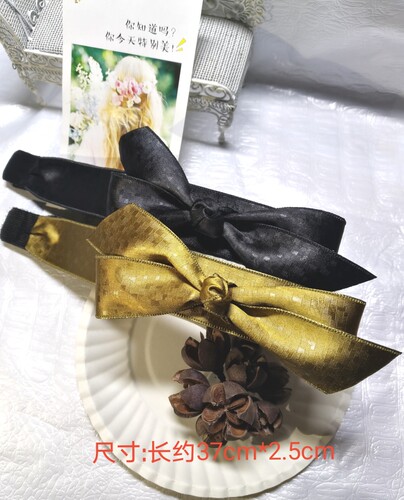 （28元包邮）新款蝴蝶结刘海贴式发箍头箍碎发固定魔法贴头饰发饰