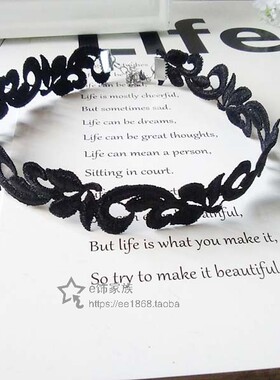 choker蕾丝短款黑色脖子饰品颈带