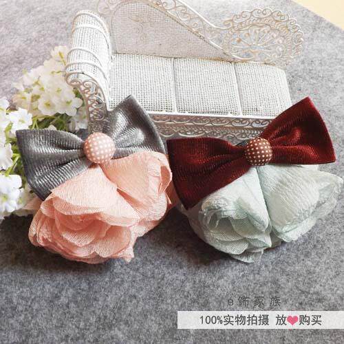 韩版清新气质款头饰发饰品蝴蝶结花朵发夹边夹刘海夹顶夹鸭嘴夹