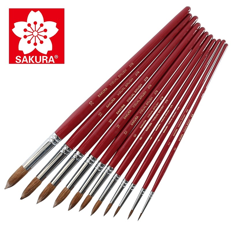 日本樱花勾线笔278马毛水彩画笔圆头细节油画笔水粉水彩DIY丙烯颜,文具电教/文化用品/商务用品,水粉/水彩/油画专用笔,淘宝优惠券,粉丝福利购,淘宝优惠卷