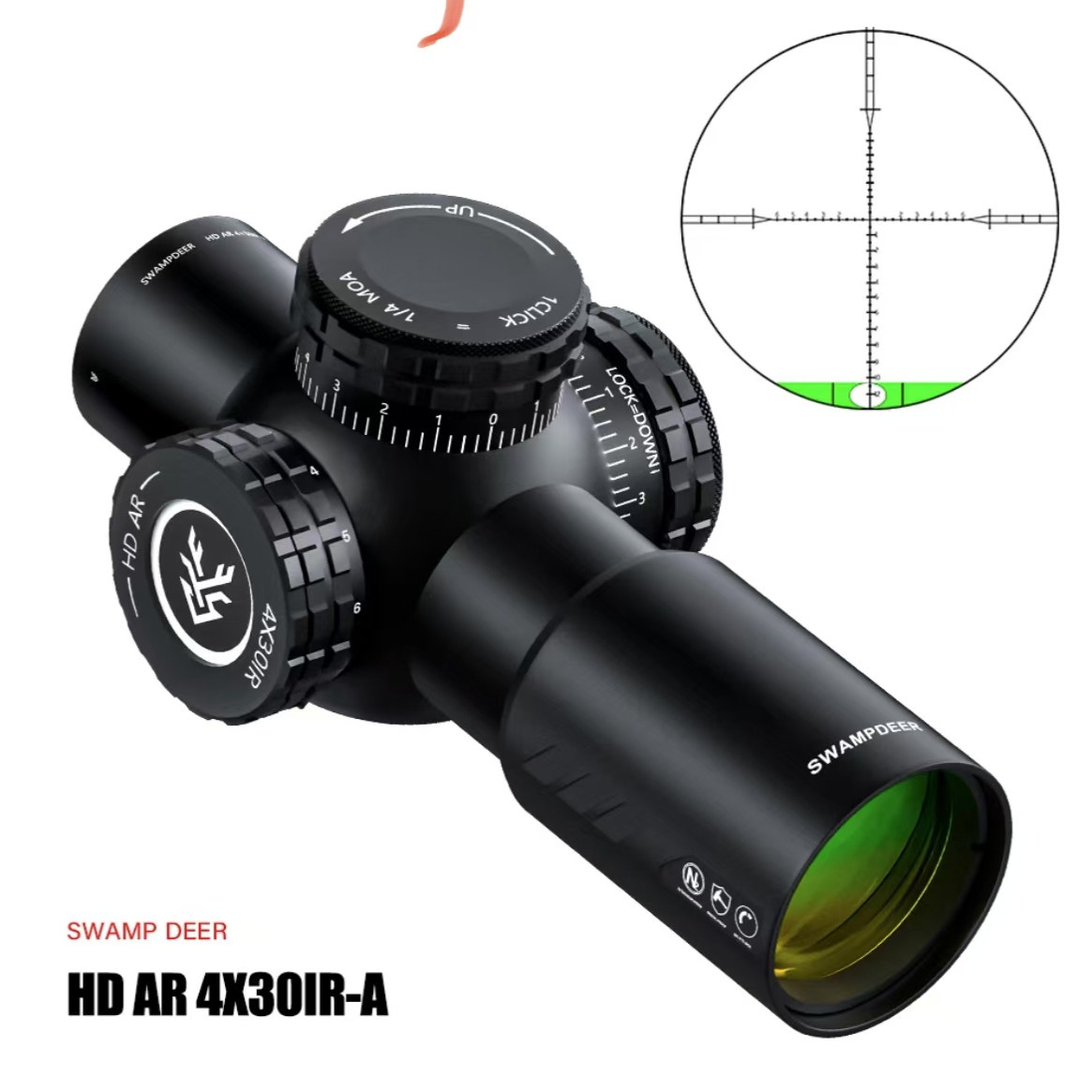 薄壁大视野3x30IR速瞄3倍高清十字望远镜模型摆件挂墙弹弓玩具