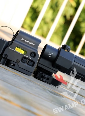 沼泽鹿全金属全息红点558G33侧翻20MM快拆固定3倍放大模型弹弓镜