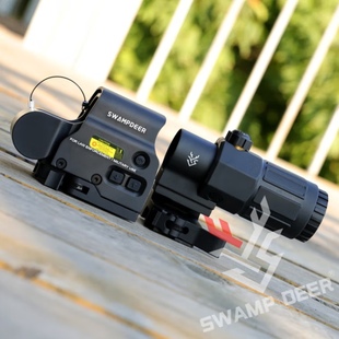 沼泽鹿全金属全息红点558G33侧翻20MM快拆固定3倍放大模型弹弓镜