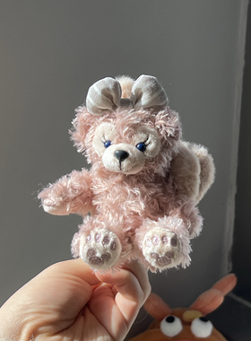 雪莉玫鲨鱼夹抓夹达菲毛绒公仔熊可爱玩偶礼物12cm脸甜