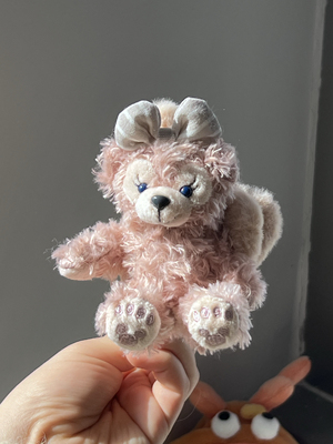 雪莉玫鲨鱼夹抓夹达菲毛绒公仔熊可爱玩偶礼物12cm脸甜